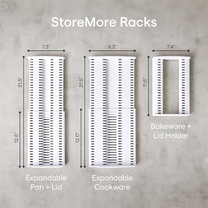 YouCopia StoreMore Cookware Rack with Tall Steel Wires, Adjustable Pan and Lid Organizer for Kitchen Cabinet Storage, Classic Edition - Image 9