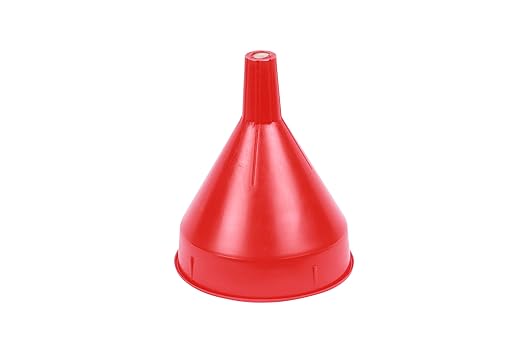 WirthCo 32002 Red Safety Funnel with Screen/Strainer Funnel for Oil, Fuel, Gas, and Automotive Large 2 Quart Capacity by Wirthco+Engineering%2C+Inc.