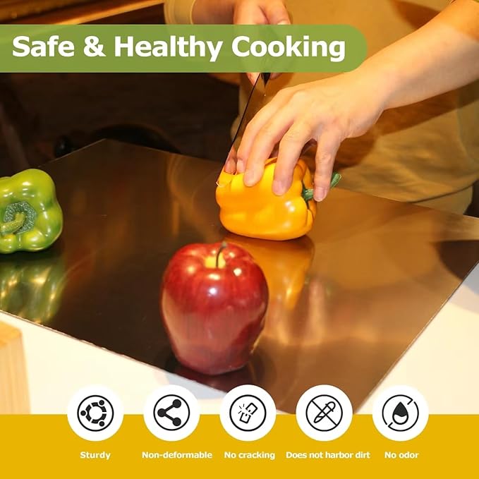 Stainless Steel Cutting Boards for Kitchen, Kneading Cutting Board Mats, Metal Cutting Board for Meat, Fruits, Vegetables, Bread, and Baking Small Cutting Boards (40 x 30cm/15.7 x 11.8 in) - Image 4