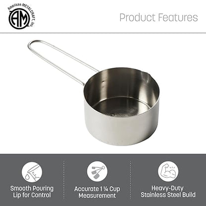 American Metalcraft MCW125 Stainless Steel Measuring Cup, Wire Handle, 1 1/4-Inch Cup - Image 3