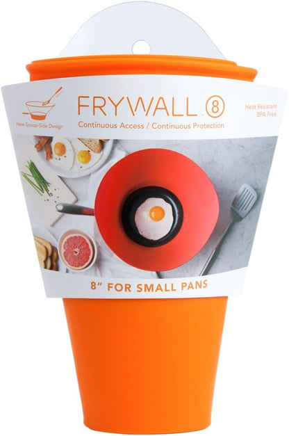 Frywall 8 (Small) - Orange - Splatter Guard, as Seen on Shark Tank