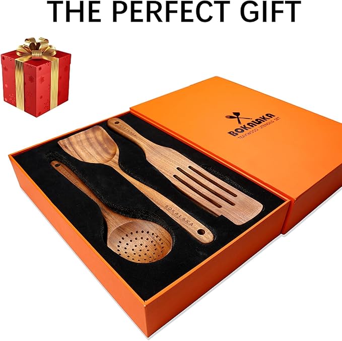 Wooden Spoons for Cooking,12 Pack Wooden Utensils for Cooking Wooden Cooking Utensils Wooden Kitchen Utensils Set Natural Teak Wooden Spatulas for Cooking - Image 2