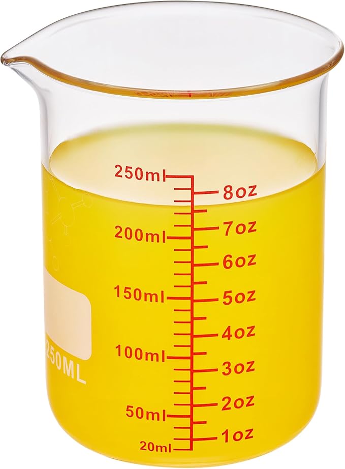 High Borosilicate Glass Measuring Cup-V-Shaped Spout,250ml(8OZ) Glass Measuring Beaker for Kitchen or Restaurant, Easy to Read - Image 7