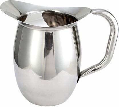 Winco WPB-2C Deluxe Bell Pitcher with Ice Catcher, 2-Quart, Stainless Steel, Medium by Winco