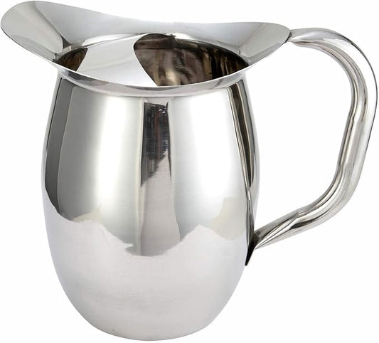 Winco WPB-2C Deluxe Bell Pitcher with Ice Catcher, 2-Quart, Stainless Steel, Medium by Winco