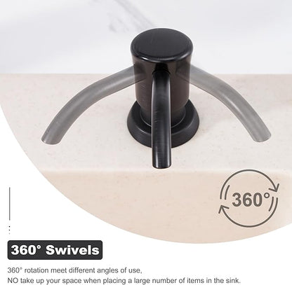 GAGALIFE Soap Dispenser for Kitchen Sink, ABS in Counter Soap Dispenser(Oil Rubbed Bronze), with 17 Ounce Large Pet Soap Bottle, Refill from The Top, Venetian Bronze - Image 8