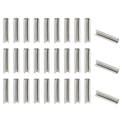 PATIKIL Slotted Spring Pin, 50 Pcs 1/8" x 9/16" (3.2mm x 14mm) 304 Stainless Steel Split Roll Pins Spring Dowel for Home Improvement Automotive Machine Repair, Silver