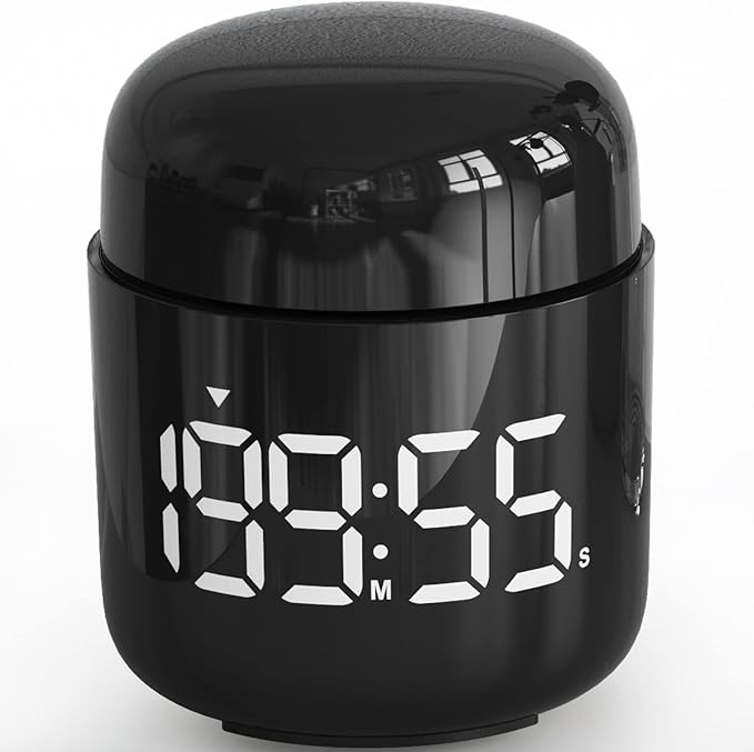 Digital Kitchen Timer,Countdown Countup Timer with Large LED Display Volume Adjustment,Timer for Cooking, Classroom Time for Kids and Teachers. (Black) by MeesMeek