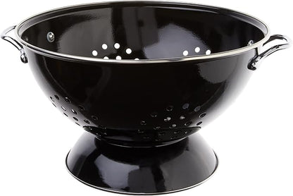 Calypso Basics by Reston Lloyd Powder Coated Enameled Colander, 5 Quart, Black