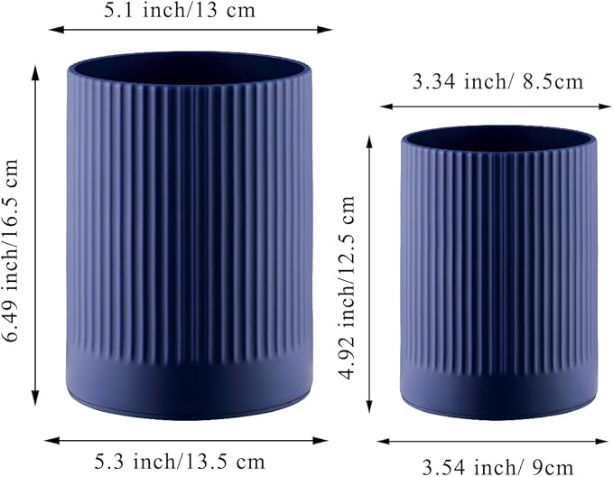 Kyraton Cooking Utensils Holder 2pcs, 360° Rotating Heavy Duty Plastic Kitchen Utensil Holder for Countertop, The Small Utensil Crock for Cutlery Silverware, Tooth Brush, Desk Pencil Pen - Image 2