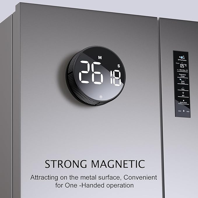 BlueSnail Kitchen Timer with LED Digital Display Smart Efficana for Home Classroom Gym Office, Volume and Brightness Adjustable Productivity Timer - Image 4