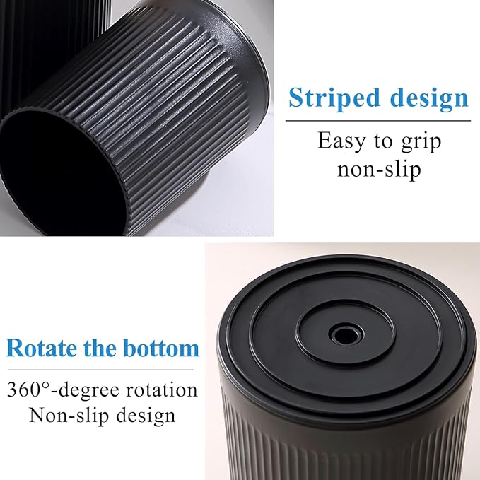 Kyraton Cooking Utensils Holder 2pcs, 360° Rotating Heavy Duty Plastic Kitchen Utensil Holder for Countertop, The Small Utensil Crock for Cutlery Silverware, Tooth Brush, Desk Pencil Pen - Image 8