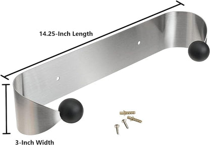 Prodyne Under Cabinet Paper Towel Holder, Silver and Black Small - Image 4