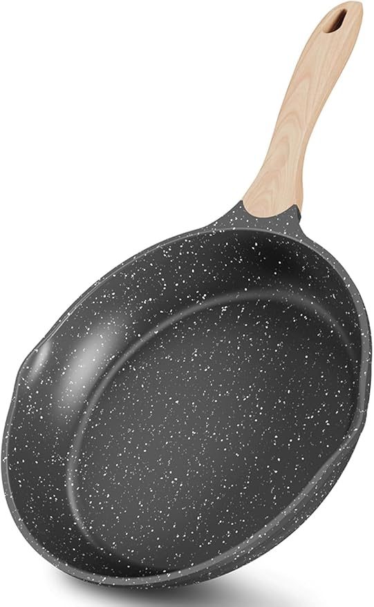 JEETEE Non Stick Frying Pan Set, Frying Pans Nonstick, Omelette Skillet with Soft Touch Handle, 3-Piece Cookware Set 8 Inch 9.5 Inch 11 Inch - Image 4