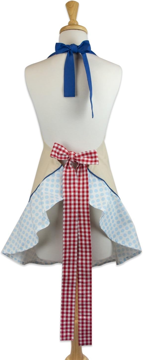 DII Women's Spring & Summer Apron Collection Adjustable, Two Large Pockets & Extra Long Ties, One Size Fits Most