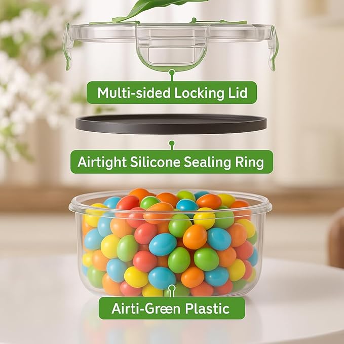RockBerry 50 Pcs Large Food Storage Containers with Lids Airtight-85 OZ to small Containers-Total 526OZ Stackable Kitchen Set -BPA Free Leak proof containers- Freezer Microwave safe - Image 4