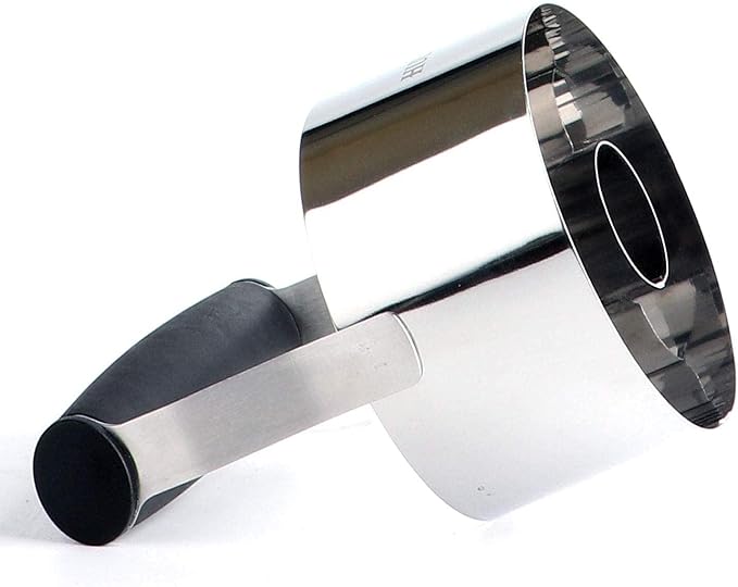 HULISEN Donut Cutter with Removable Center, 3.5" Stainless Steel Doughnut Cutter with Soft Grip Handle, Donut Cookie Cutters for Baking