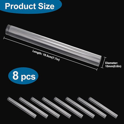 8pcs Acrylic Clay Roller, Plastic Clear Round Tube Roller Pin Polymer Clay Tools for DIY Handmade Crafts Handmade Art Supplies - Image 2