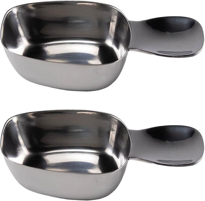 Honey Bear Kitchen 1/4 Cup 60 ml Leave-in Canister Scoops, Polished Stainless Steel (Set of 2) - Image 3