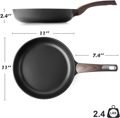 SENSARTE Nonstick Frying Pan Skillet 11Inch Non Stick Egg Pan Omelette Pans, Healthy Kitchen Cooking Chef's Pan, PFOA Free, Free of Intentionally Added PFOS/PFOA, Induction Compatible, Black - Image 7