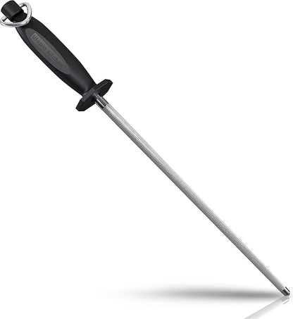 Utopia Kitchen 10 Inch Honing Steel Knife Sharpening Steel Sharpening Rod, Black by UTOPIAKITCHEN
