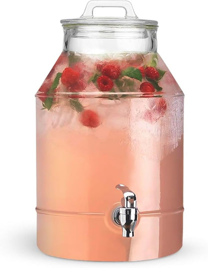 3 Gallon Glass Drink Dispensers For Parties,Classic Mason Jug Beverage Dispensers With Glass Lid With Handle And 100% Leakproof Spigot.Glass Water Jug Dispenser,Lemonade Dispenser - Image 6