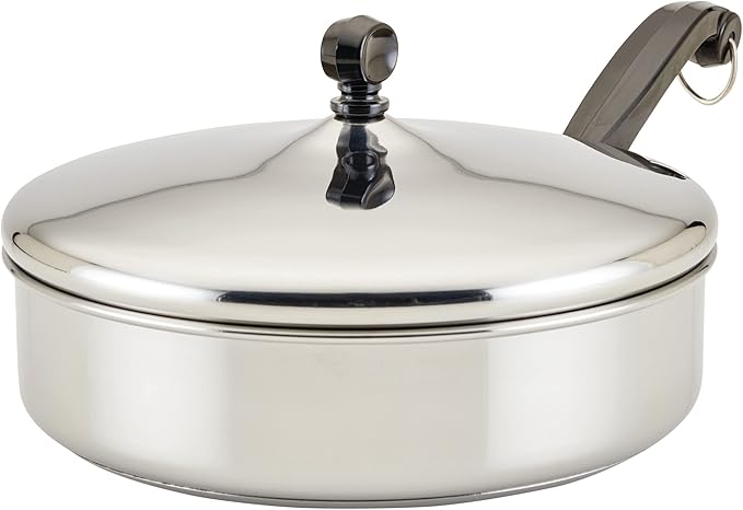 Farberware Classic Stainless Steel Fry Lid, Saute Pan (2.75 Quart), Silver by Farberware