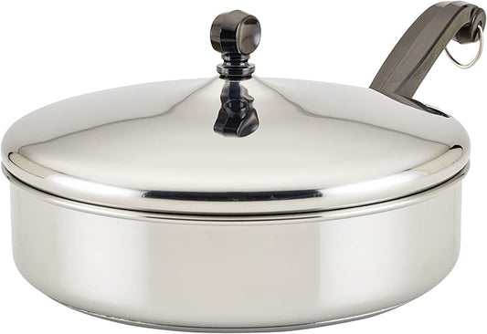 Farberware Classic Stainless Steel Fry Lid, Saute Pan (2.75 Quart), Silver by Farberware