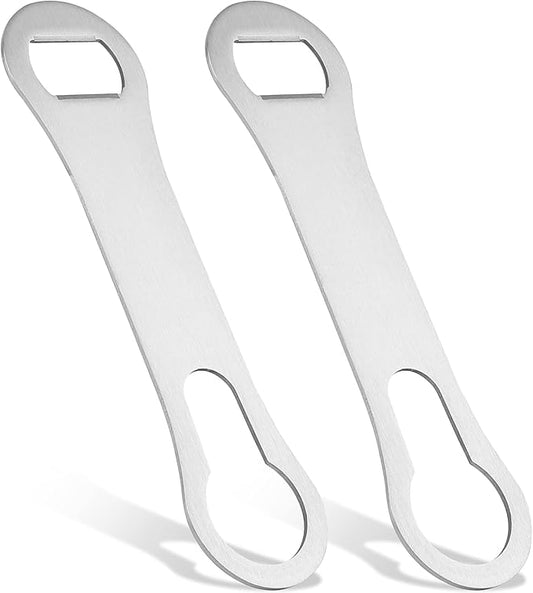 2 Pcs V Rod Bottle Opener Bartender, Pour Spout Removers Double Ended Flat Metal Bar Speed Key Opener Multifunction Stainless Steel Dog Bone Wine Bottle Opener for Bartenders Home Kitchen