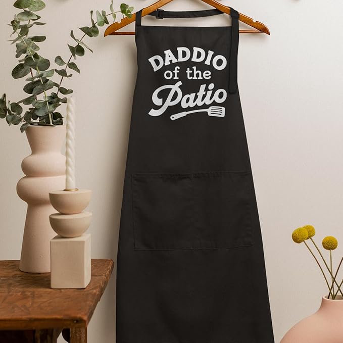 SANDJEST Funny Mens Aprons with Pockets for BBQ Grilling Cooking Grandpa Husband Apron for Birthday Christmas Father's Day