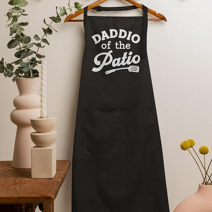 SANDJEST Funny Mens Aprons with Pockets for BBQ Grilling Cooking Grandpa Husband Apron for Birthday Christmas Father's Day