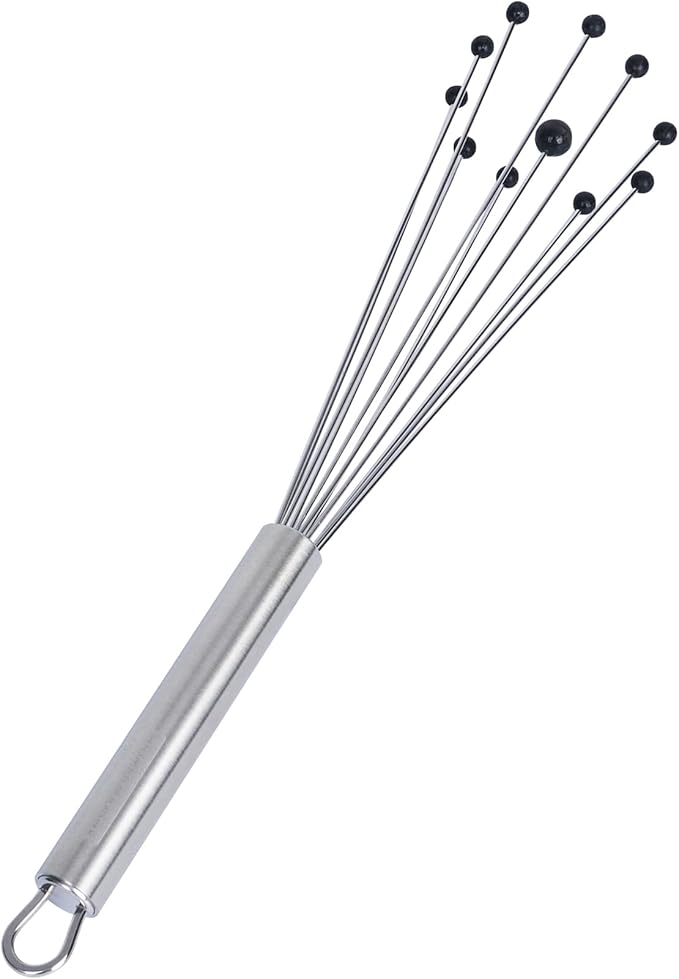 Restaurantware 10.5 in Stainless Steel Ball Whisk with Silicone Tips - 24 Pack - German Standard Sauce & Gravy Whisk, Non-Scratch, Dishwasher Safe - Non-Stick Silicone Ball Whisk for Baking by Restaurantware