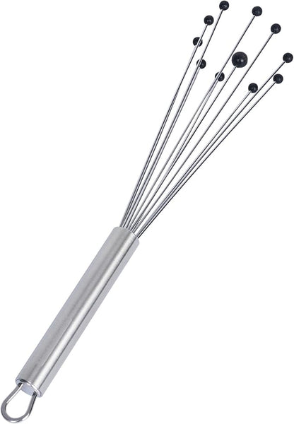 Restaurantware 10.5 in Stainless Steel Ball Whisk with Silicone Tips - 24 Pack - German Standard Sauce & Gravy Whisk, Non-Scratch, Dishwasher Safe - Non-Stick Silicone Ball Whisk for Baking by Restaurantware