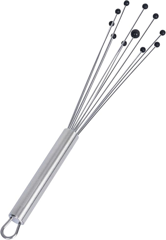 Restaurantware 10.5 in Stainless Steel Ball Whisk with Silicone Tips - 24 Pack - German Standard Sauce & Gravy Whisk, Non-Scratch, Dishwasher Safe - Non-Stick Silicone Ball Whisk for Baking by Restaurantware