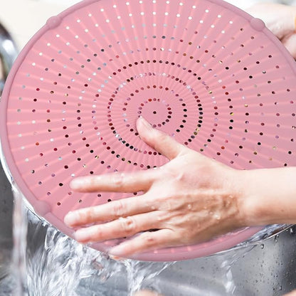 ABOOFAN 1pc Splatter Screen for 10-12'' Frying Pan, Assorted Color, Silicone Splatter Guard with Holes, Heat-Resistant Oil Splashing Cover for Frying, Cooking