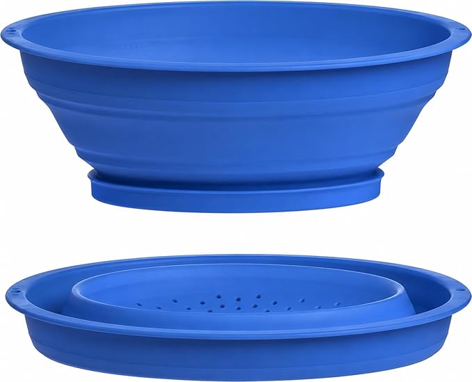 Progressive International CC-60 Collapsible Mini Colander Blue
