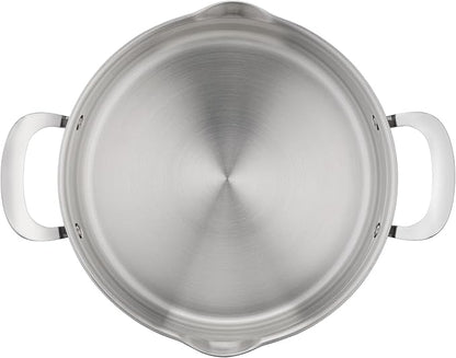 Jamie Oliver by T-fal Cook Smart 10-Piece Cookware Set, Uncoated Stainless Steel, Robust, Fast Heating, Even Cooking, Riveted Handle, Induction safe, Oven and dishwasher safe - Image 3