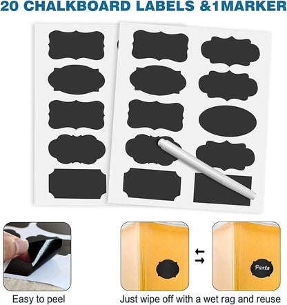 VERONES Large Tall Airtight Food Storage Containers, 10 PACK Plastic Airtight Kitchen & Pantry Organization, Ideal for Flour & Sugar Plastic Canisters with Labels - Image 6