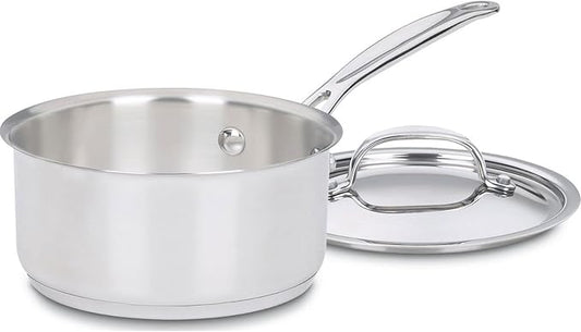 Cuisinart 1 Quart Saucepan w/Cover, Chef's Classic Stainless Steel Cookware Collection, 719-14 by Cuisinart