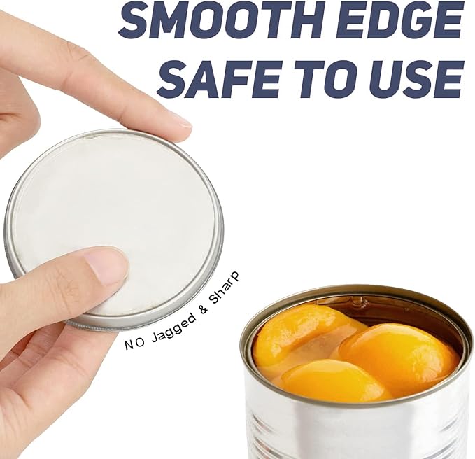 Side Cut Can Opener Smooth Edge, Safety Can Opener with Durable Sharp Blade, Big & Soft Turn Knob & Comfortable Non-Slip Handle, Black - Image 4