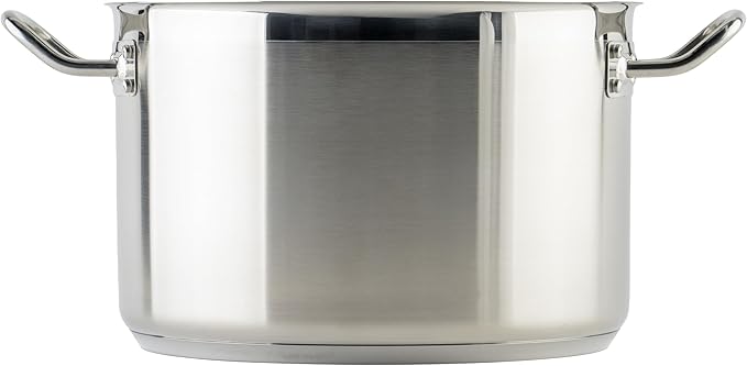 Winco Heavy-Duty Stainless Steel Stock Pot with Cover, 12 Quart - Image 2