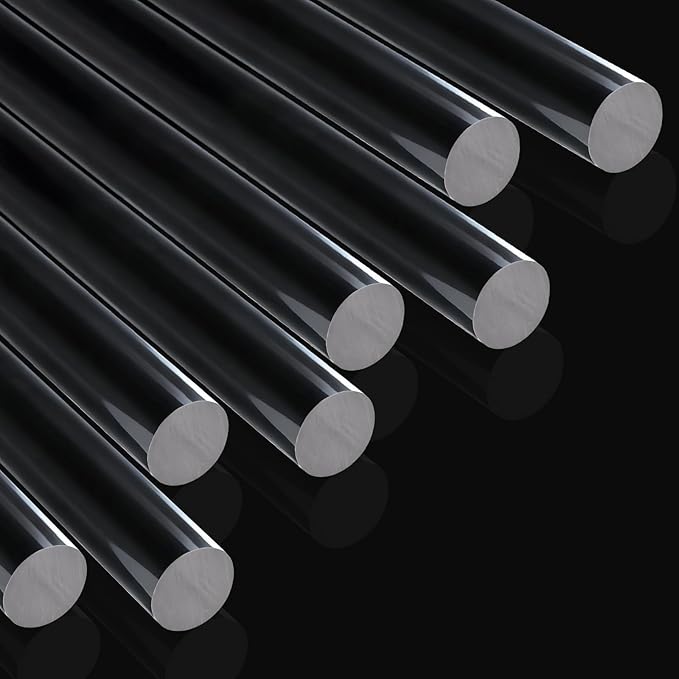 8pcs Acrylic Clay Roller, Plastic Clear Round Tube Roller Pin Polymer Clay Tools for DIY Handmade Crafts Handmade Art Supplies by Unknown