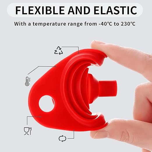 Kitchen Funnel Set of 4 – Collapsible Silicone Funnels for Filling Bottles, Spice Jars, and Mason Jars – BPA-Free, Food Grade, Dishwasher Safe, Foldable for Easy Storage