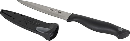 Farberware Edgekeeper 4.5-Inch Fine Edge Utility Knife with Self-Sharpening Blade Cover, High Carbon-Stainless Steel Kitchen Knife with Ergonomic Handle, Razor-Sharp Knife, Black - Image 2
