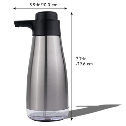 AIKE 15fl.oz Stainless Steel Liquid Soap Dispenser for Dish and Hand Soap - Image 6
