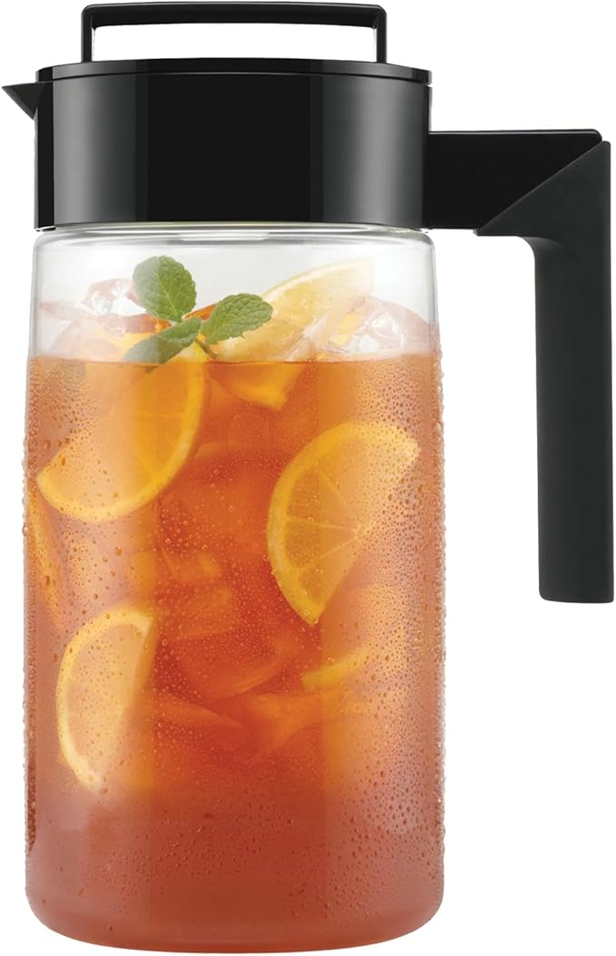 Takeya Airtight Pitcher - Durable BPA-Free Eastman Tritan Odor/Stain-Resistant Leakproof Lid for Iced Tea/Water Easy-Grip Silicone Handle Spill-Free Spout Fridge-Friendly Made in USA 1 Quart/Black - Image 2