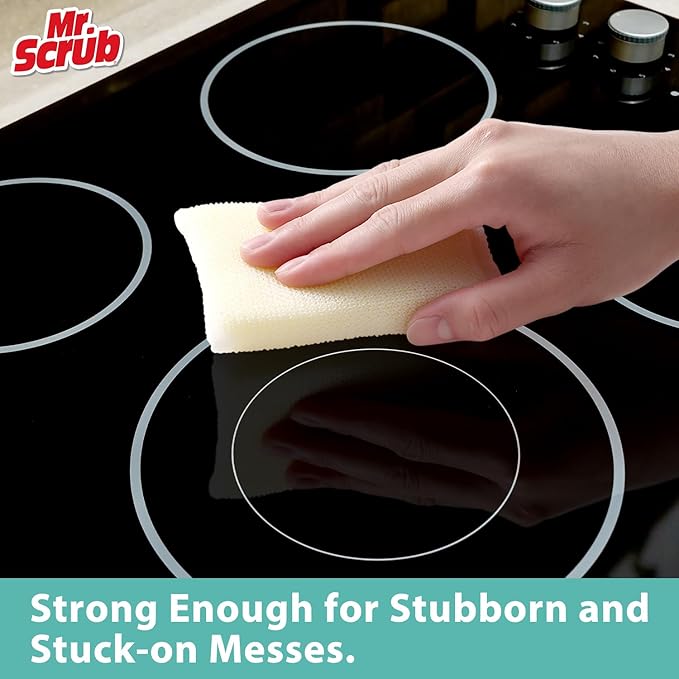 Sponges Kitchen Scrub Dish Sponge Scouring Pad, 48 Pads Cleaning Brush Dishwasher Soap Supplies, Dishwashing Dinnerware Towels Sink Pan Pot Cloth Rags Holder Bathroom Bathtub - Image 5