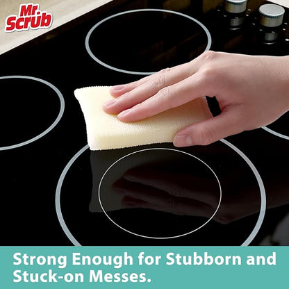 Sponges Kitchen Scrub Dish Sponge Scouring Pad, 6 Pads Cleaning Brush Dishwasher Soap Supplies, Dishwashing Dinnerware Towels Sink Pan Pot Cloth Rags Holder Bathroom Bathtub - Image 5