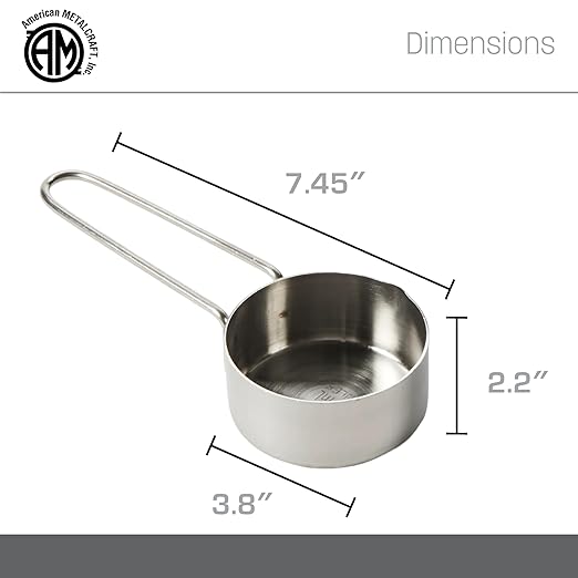 American Metalcraft 1-1/2 Cup Stainless Steel Measuring Cup,Silver - Image 4