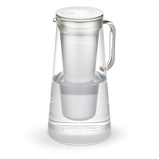 LifeStraw Home – Water Filter Pitcher, 10-Cup, White, BPA Free Designed for Everyday Protection Against Bacteria, parasites, microplastics, Lead, Mercury, PFAS and a Variety of Chemicals by LifeStraw